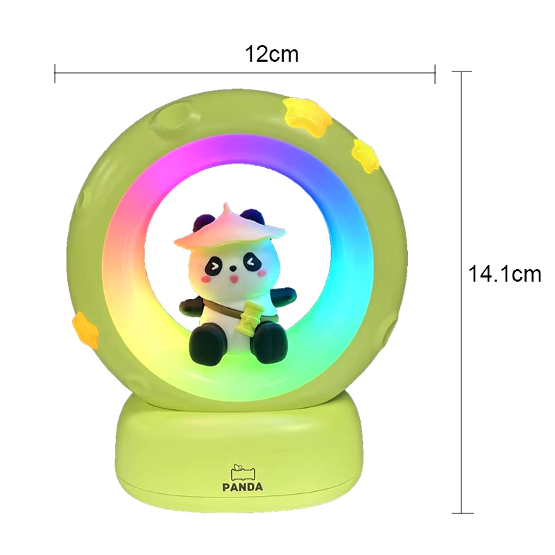 LED Night Light Panda Astronaut Bedside Sleeping Night Lights USB Charging Silicone Children Gife Eye Protection Lamp Lighting